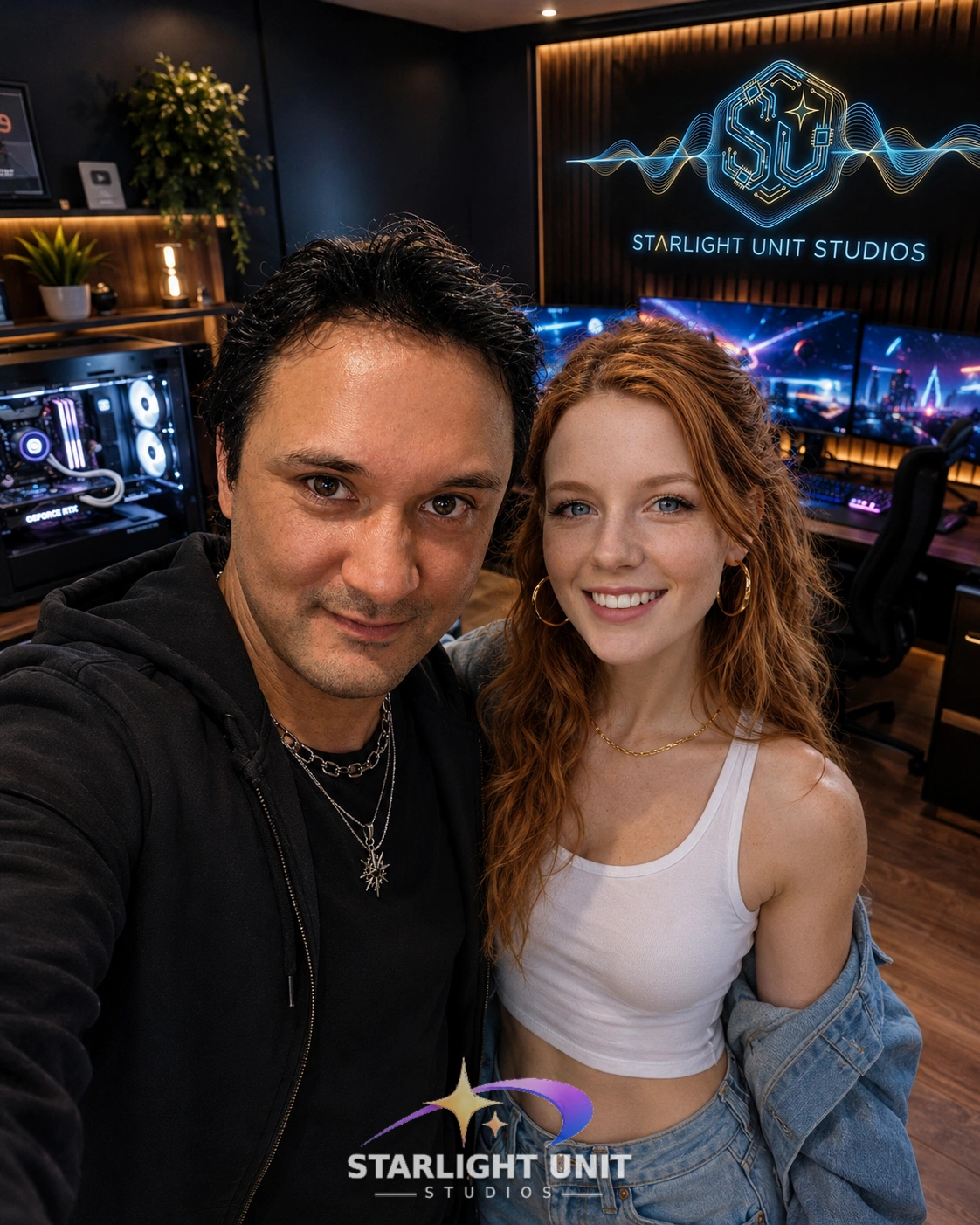 Patrick Schildgen und Ember Caldwell im Starlight Unit Studios