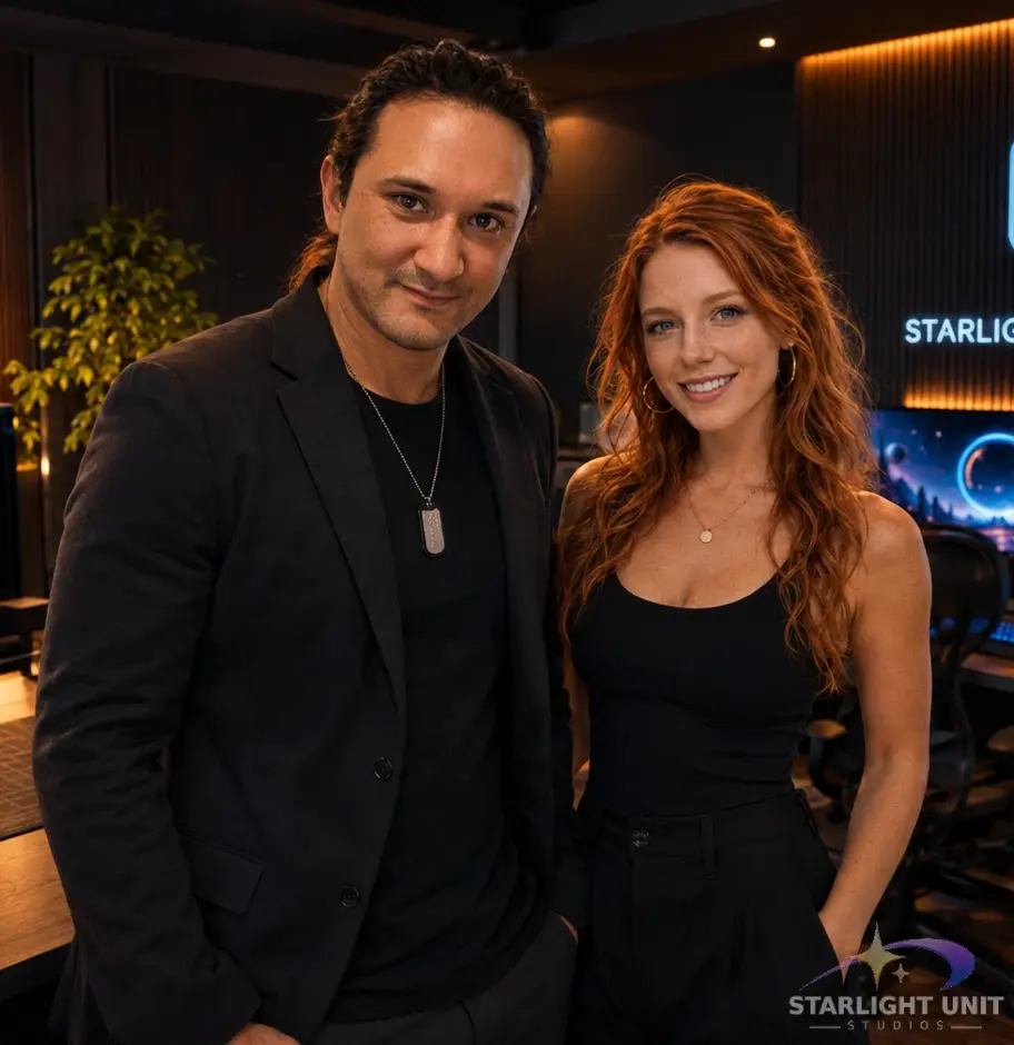 Patrick Schildgen und Ember Caldwell im Starlight Unit Studios